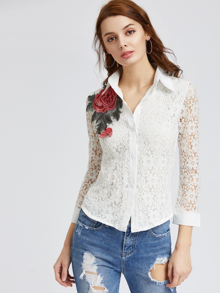 White Lace Shirt