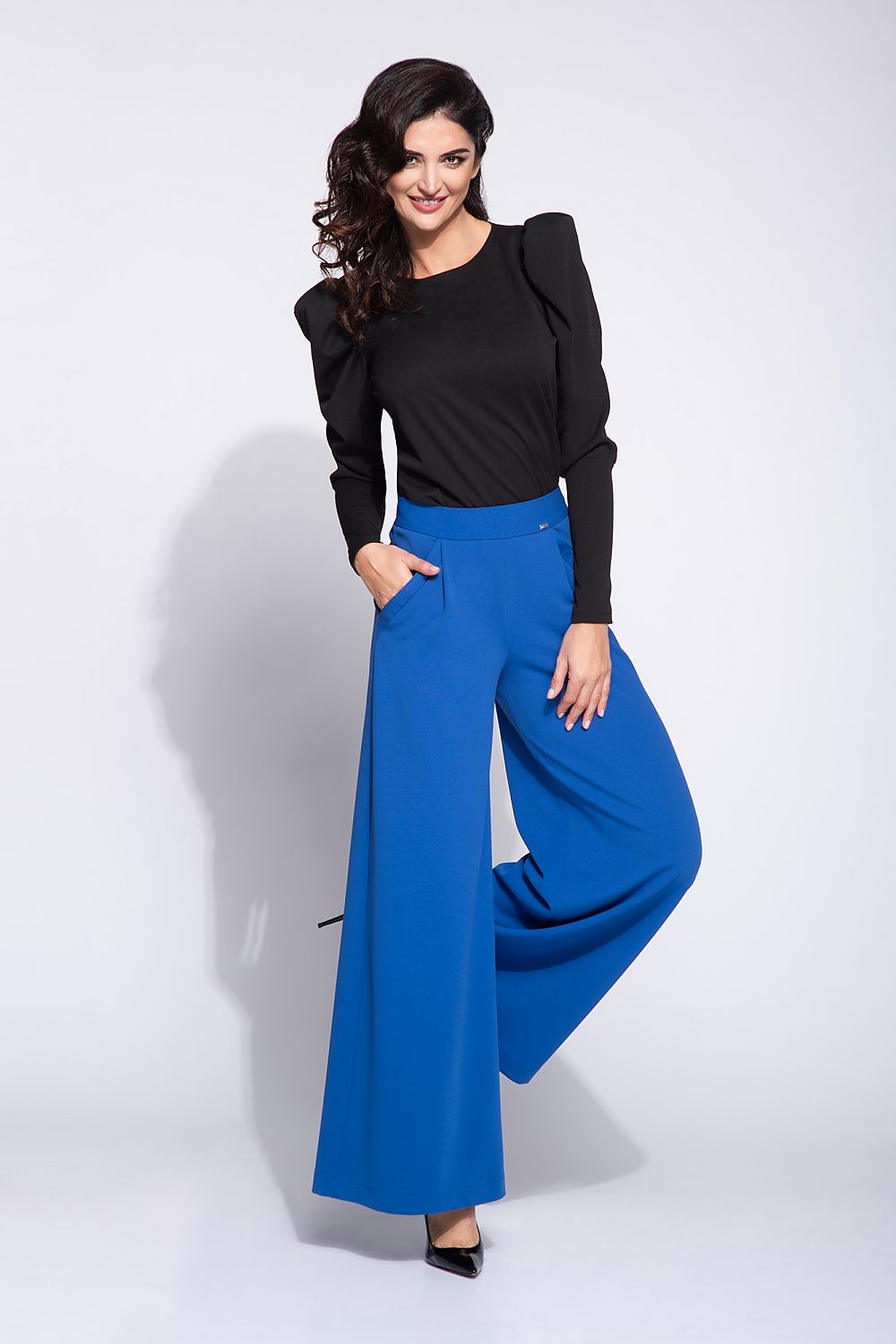 Wide Leg Trousers with Multi Colour Stripes – Olivia May
