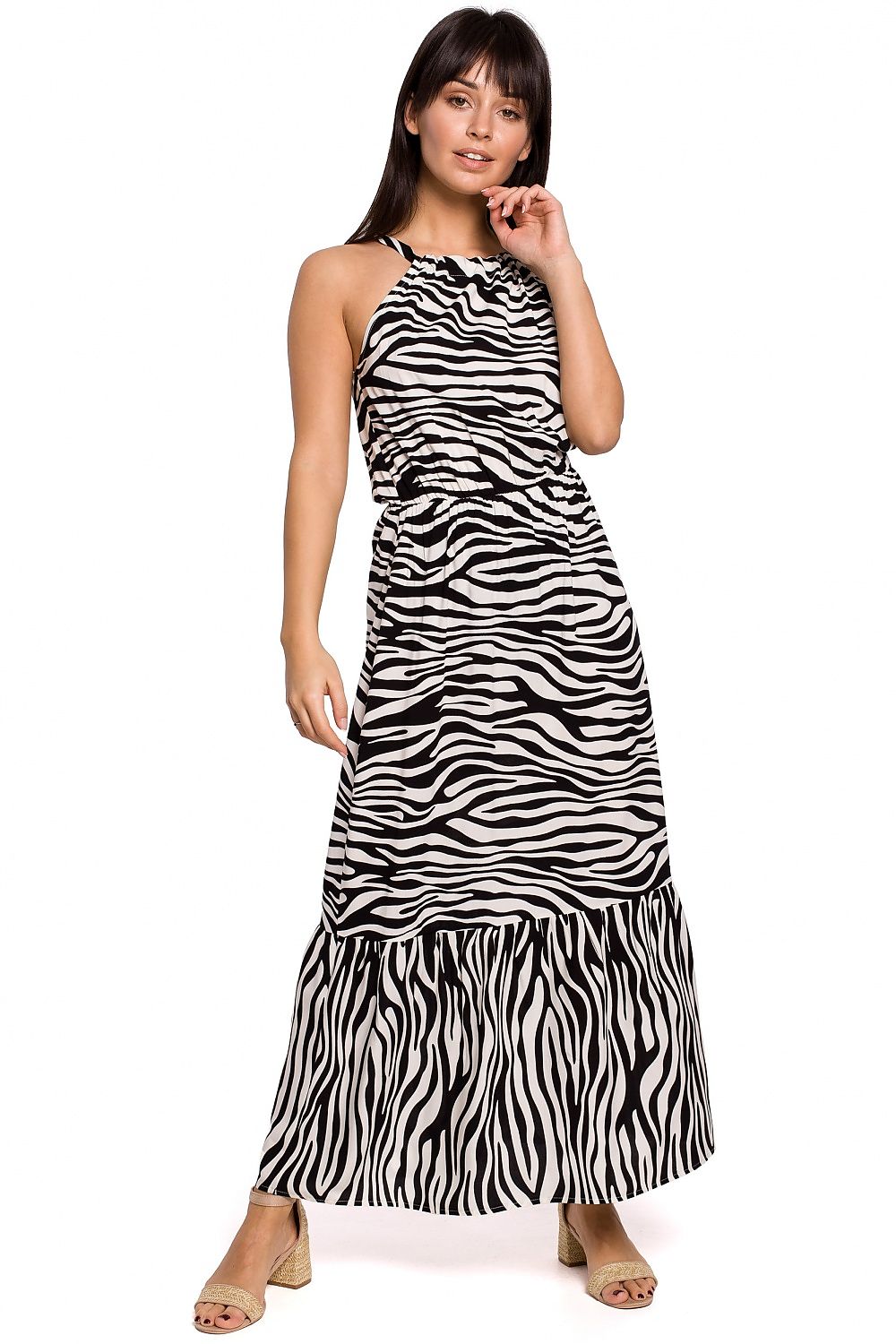 Zebra Print Maxi Dress