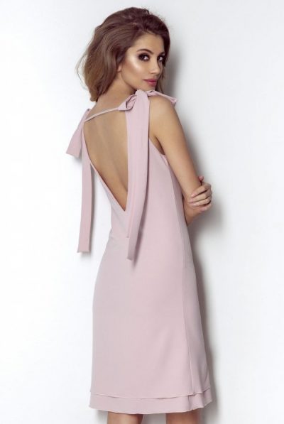 lilac back dress