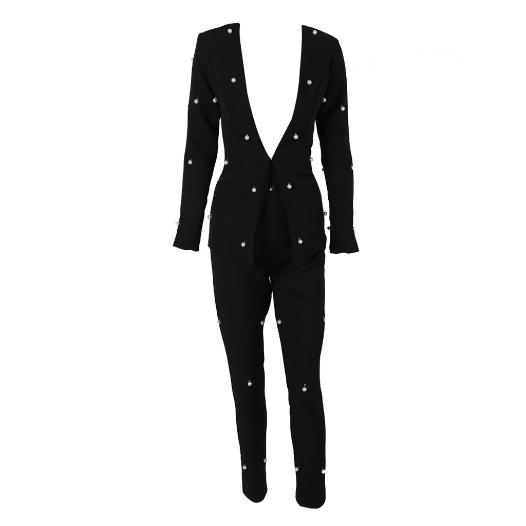 Two-piece Pearl Black Suit