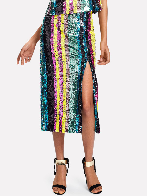 Sequin Rainbow Skirt
