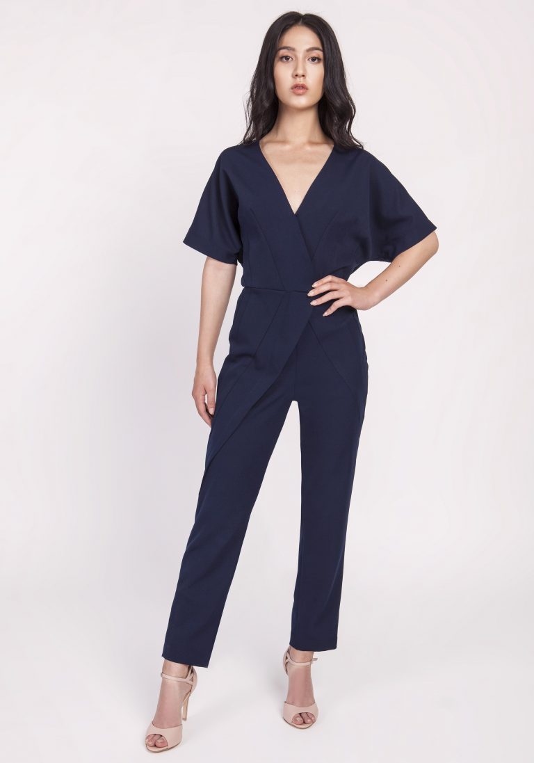 Navy Kimono Jumpsuit